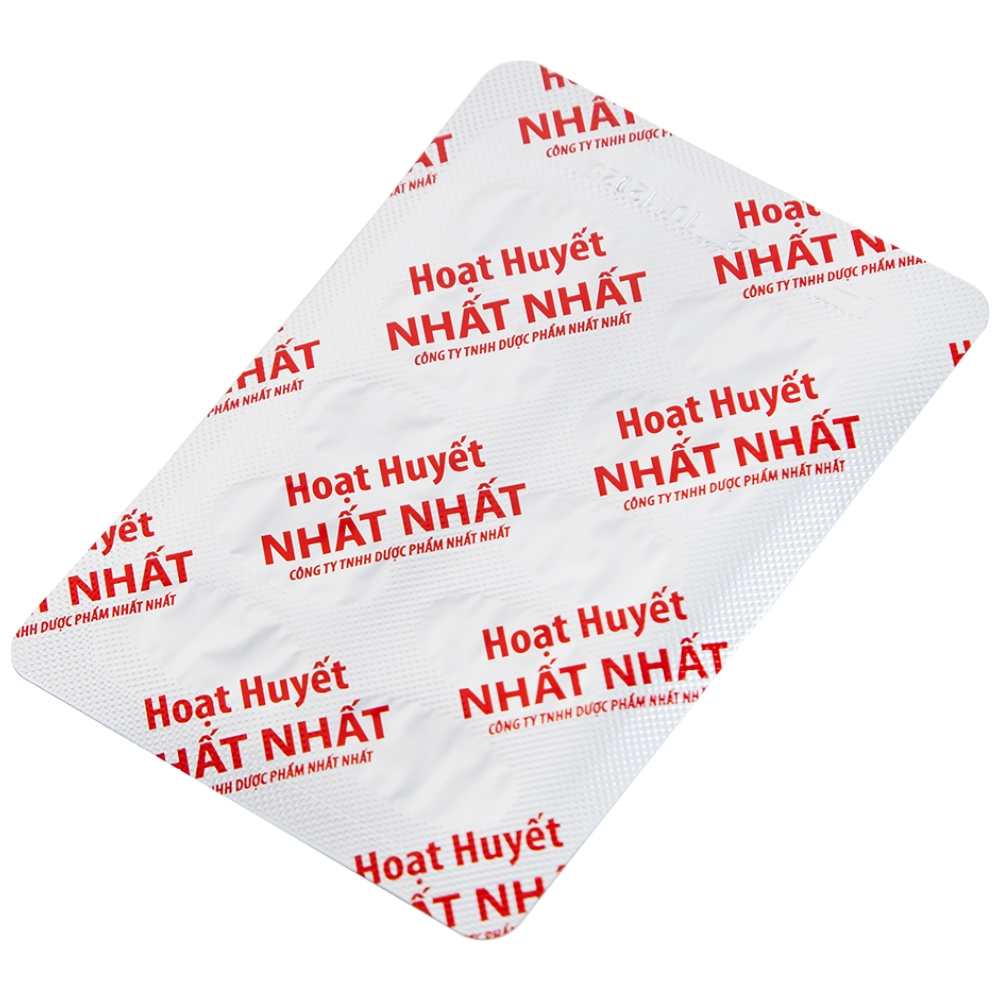 Hình ảnh Thuốc Hoạt Huyết Nhất Nhất giúp hoạt huyết, trị thiếu năng tuần hoàn (3 vỉ x 10 viên)