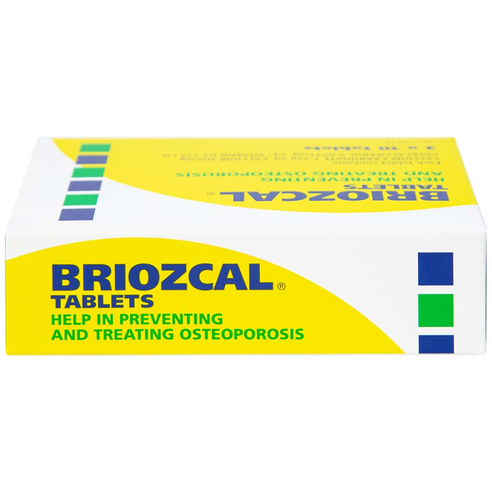 Hình ảnh Thuốc Briozcal Bridge Healthcare dự phòng và điều trị thiếu hụt calci, vitamin D3 (3 vỉ x 10 viên)