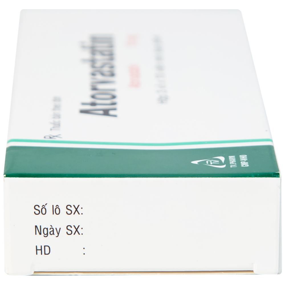 Hình ảnh Thuốc Atorvastatin 10mg TV.Pharm điều trị tăng cholesterol toàn phần, LDL-cholesterol (3 vỉ x 10 viên)