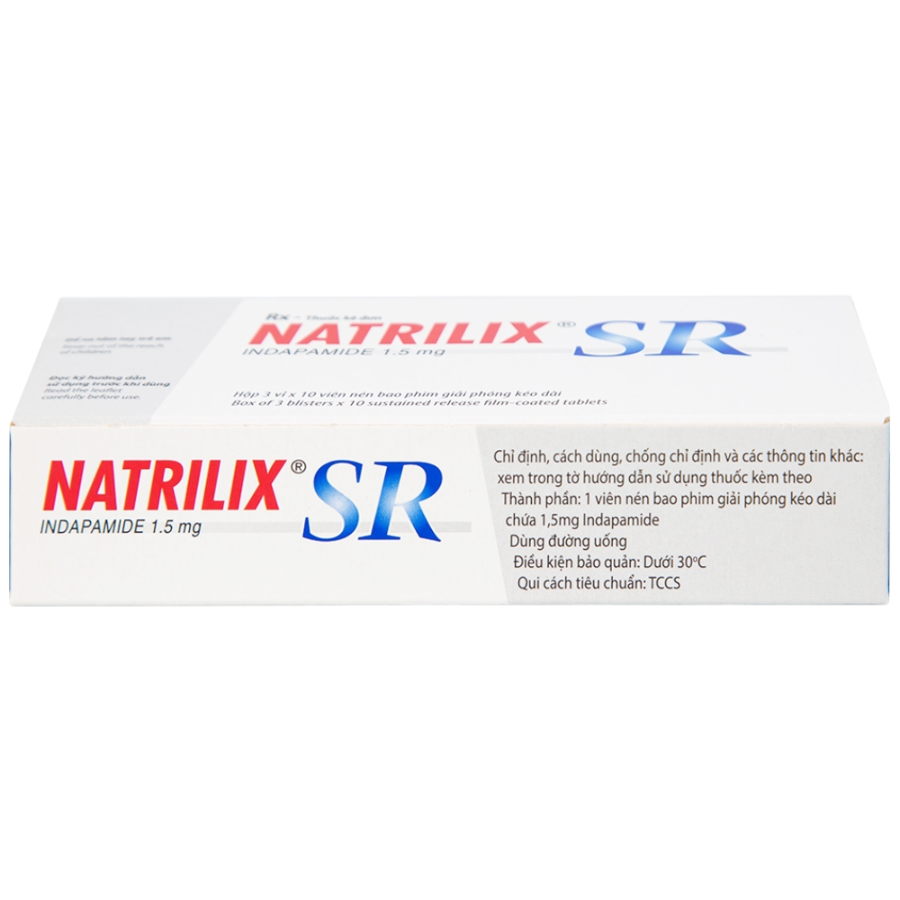 Hình ảnh Viên nén Natrilix SR Servier điều trị tăng huyết áp nguyên phát (3 vỉ x 10 viên)