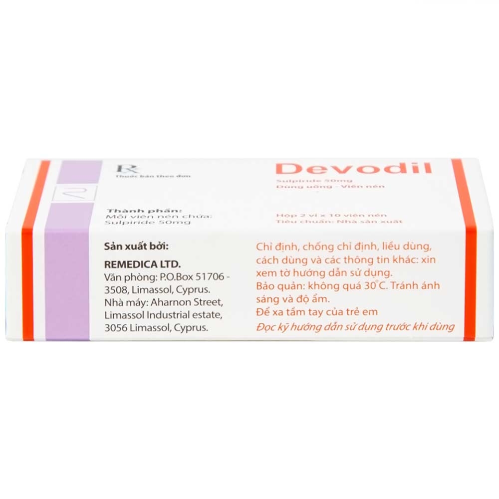 Hình ảnh Thuốc Devodil Remedica điều trị ngắn hạn chứng lo âu, rối loạn hành vi nghiêm trọng (2 vỉ x 10 viên)