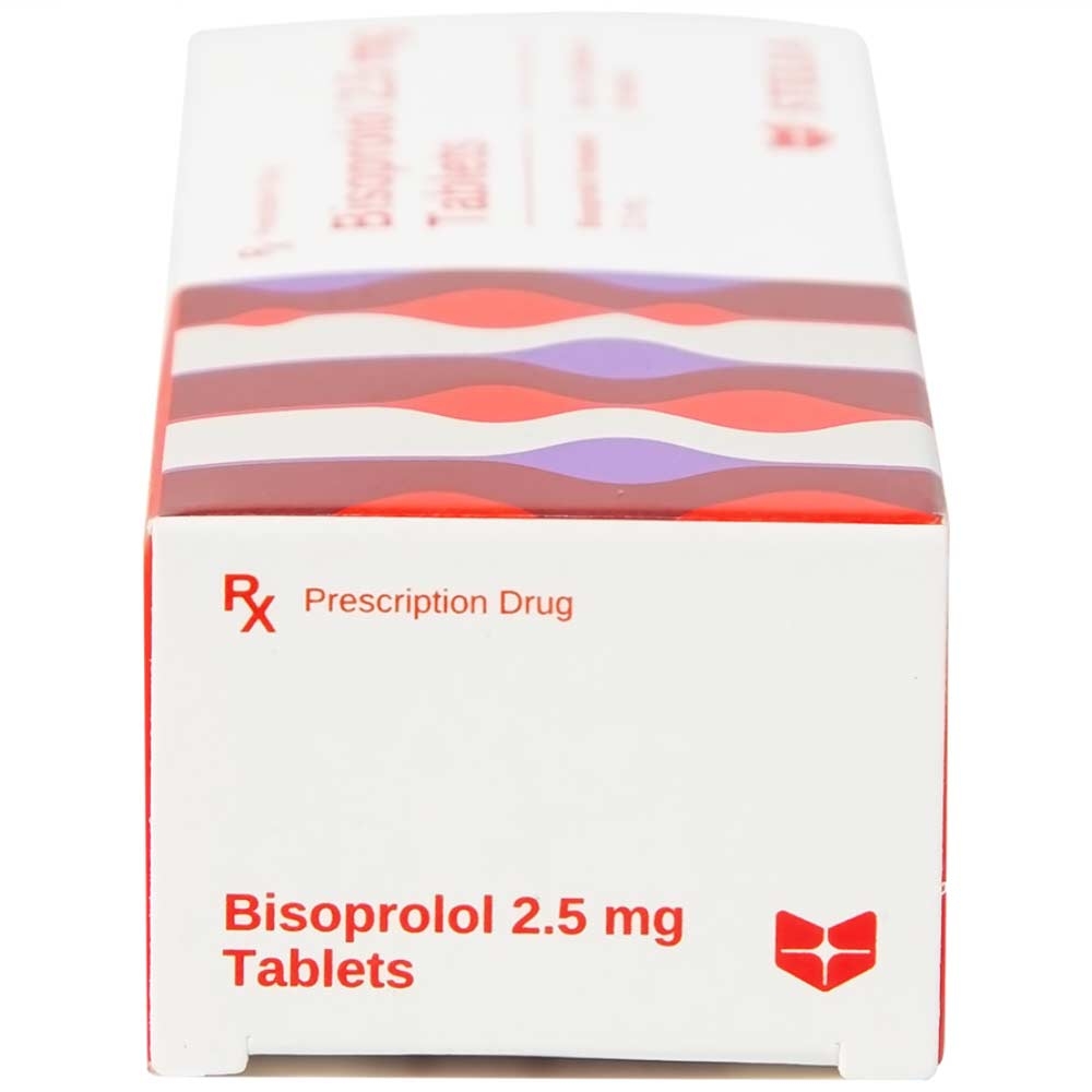 Hình ảnh Thuốc Bisoprolol 2.5mg Tablets Stella điều trị tăng huyết áp, đau thắt ngực mạn tính ổn định (3 vỉ x 10 viên)