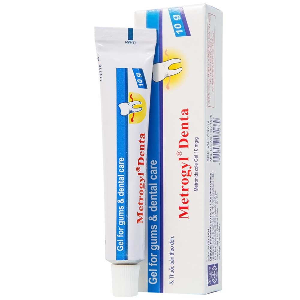 Hình ảnh Gel bôi nha khoa Metrogyl Denta Unique Pharma điều trị các bệnh nha chu mãn tính (10g)