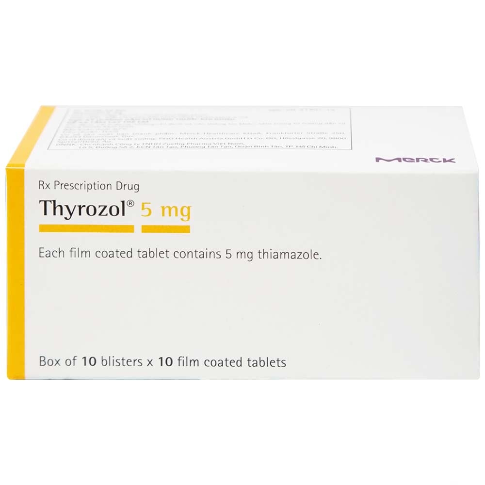 Hình ảnh Thuốc Thyrozol 5mg Merck điều trị cường giáp (10 vỉ x 10 viên)