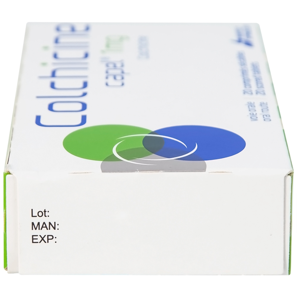Hình ảnh Thuốc Colchicine Capel 1mg Mayoly Spindler phòng ngừa và điều trị cơn gút cấp (20 viên)