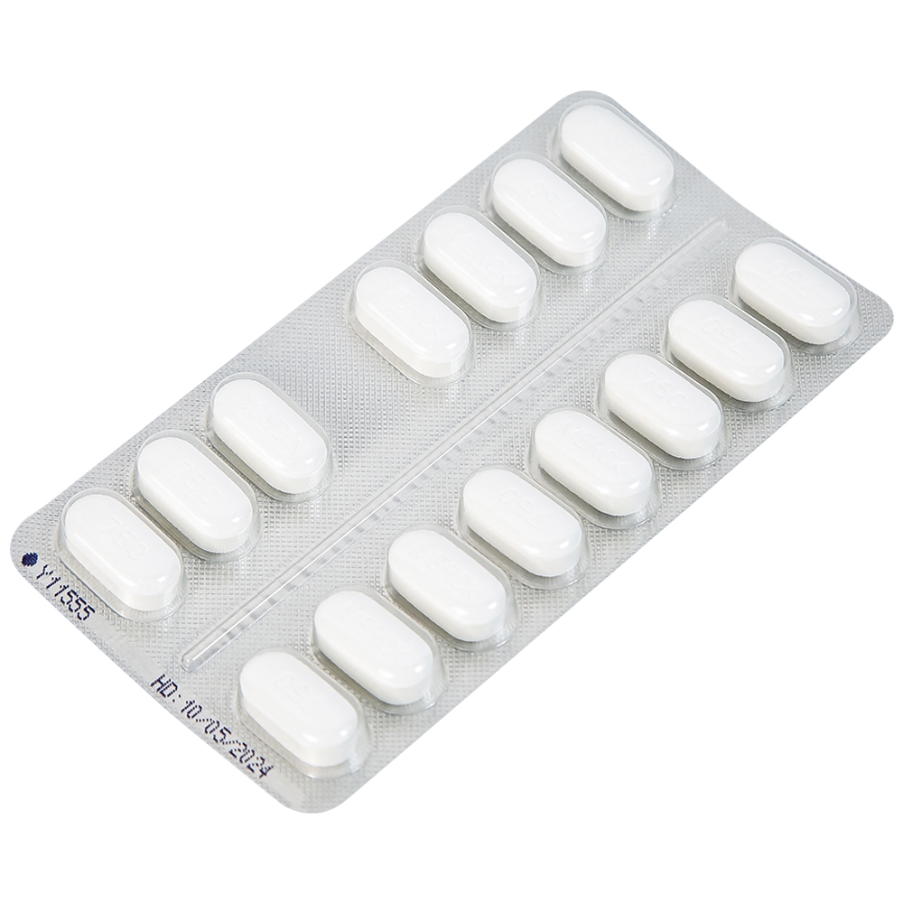 Hình ảnh Thuốc Glucophage XR 750mg Merck điều trị tiểu đường típ 2 (2 vỉ x 15 viên)