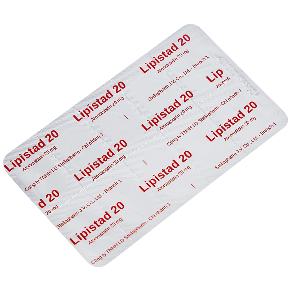 Hình ảnh Viên nén Lipistad 20 Stella điều trị tăng cholesterol máu (3 vỉ x 10 viên)
