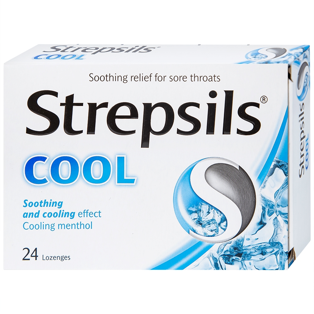 Hình ảnh Viên ngậm Strepsils Cool Reckitt Benckiser điều trị viêm họng (2 vỉ x 12 viên)