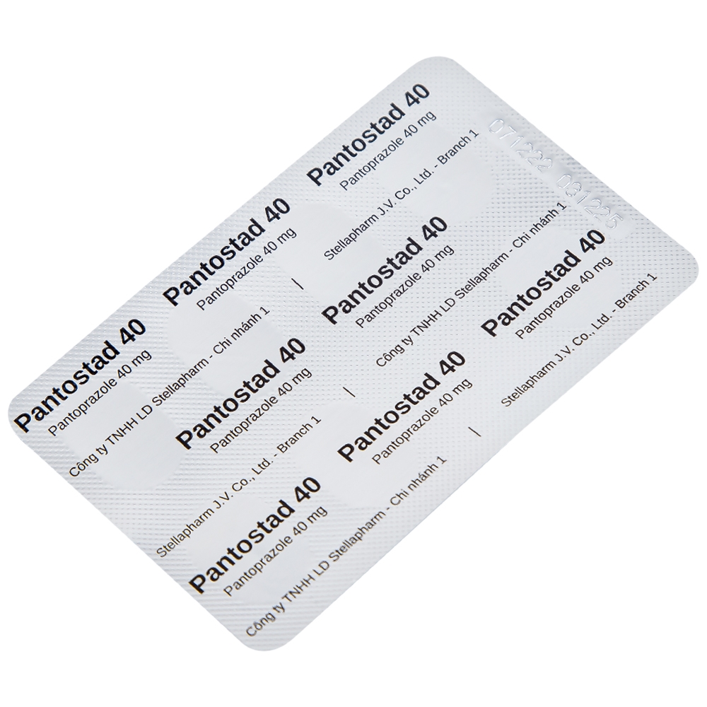 Hình ảnh Viên nén Pantostad 40 Stella điều trị trào ngược dạ dày thực quản (4 vỉ x 7 viên)