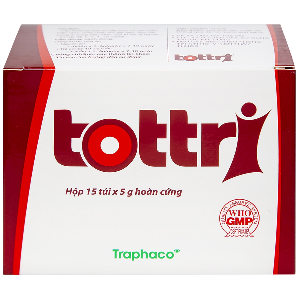 Hình ảnh Thuốc Tottri Traphaco điều trị chảy máu khi đại tiện, đau rát (15 túi x 5g)