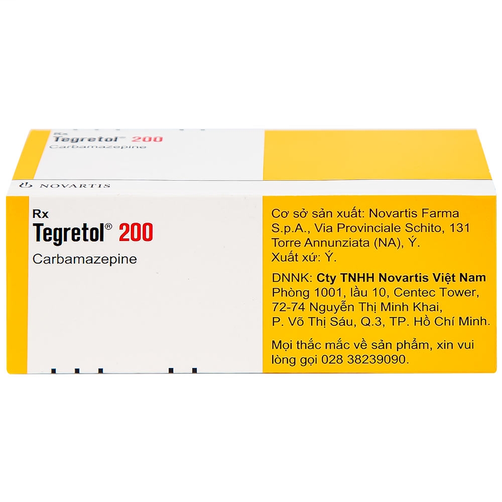 Hình ảnh Thuốc Tegretol 200 Novartis điều trị bệnh động kinh (5 vỉ x 10 viên)