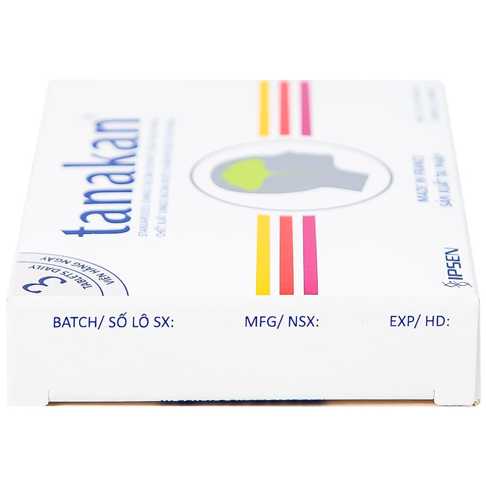 Hình ảnh Thuốc Tanakan Ipsen điều trị triệu chứng rối loạn nhận thức ở người lớn tuổi (2 vỉ x 15 viên)