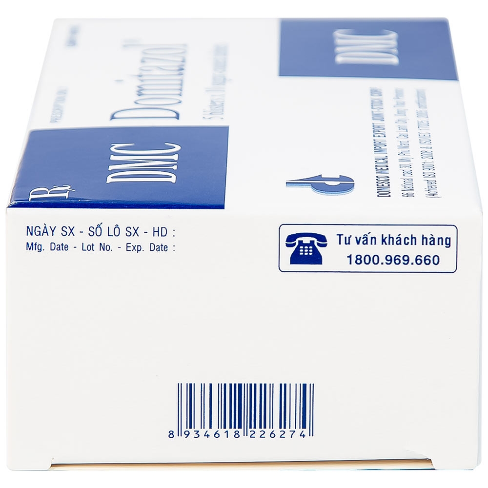 Hình ảnh Thuốc Domitazol Domesco điều trị nhiễm trùng đường tiết niệu (5 vỉ x 10 viên)