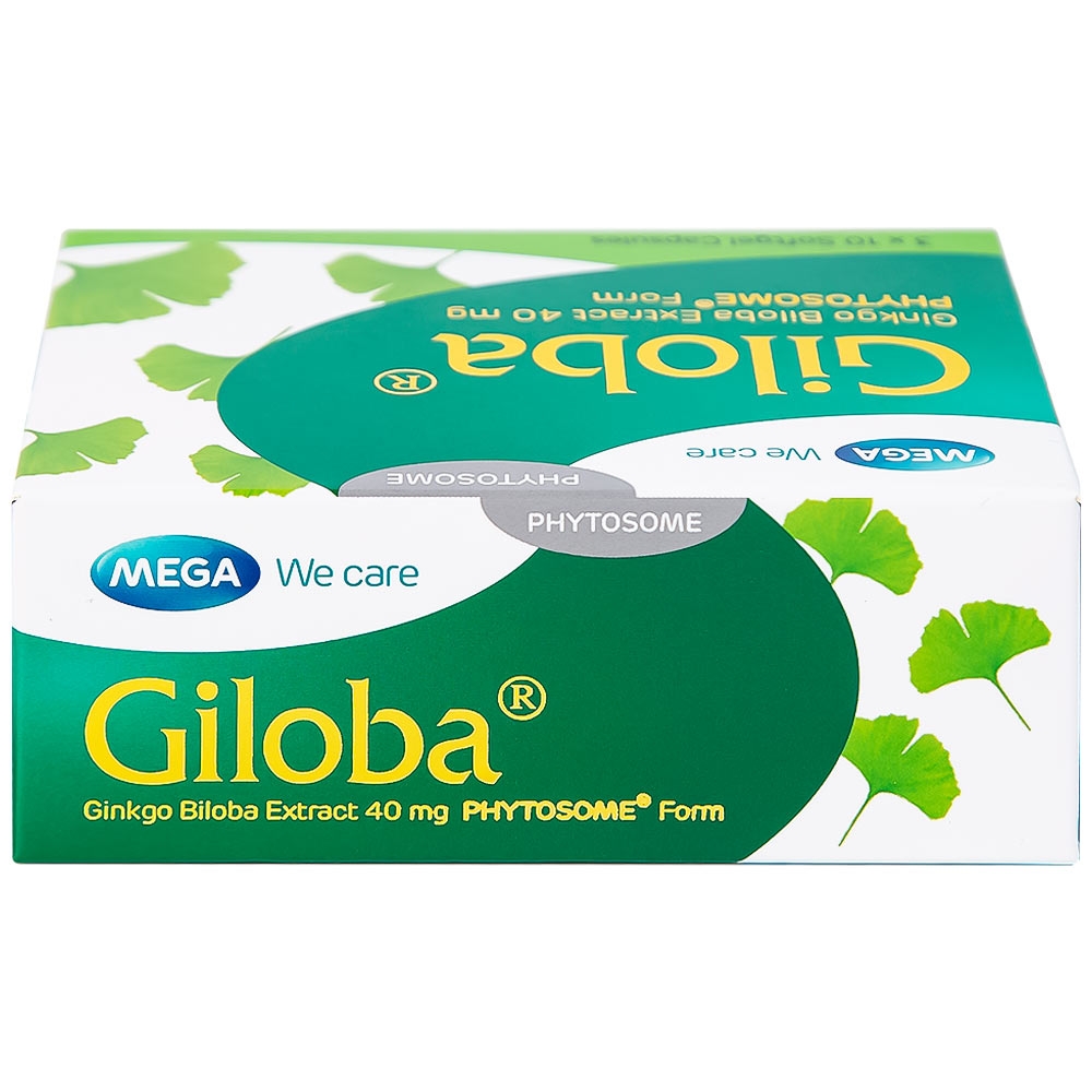 Hình ảnh Thuốc Giloba 40mg MEGA We care điều trị suy tuần hoàn não (3 vỉ x 10 viên)