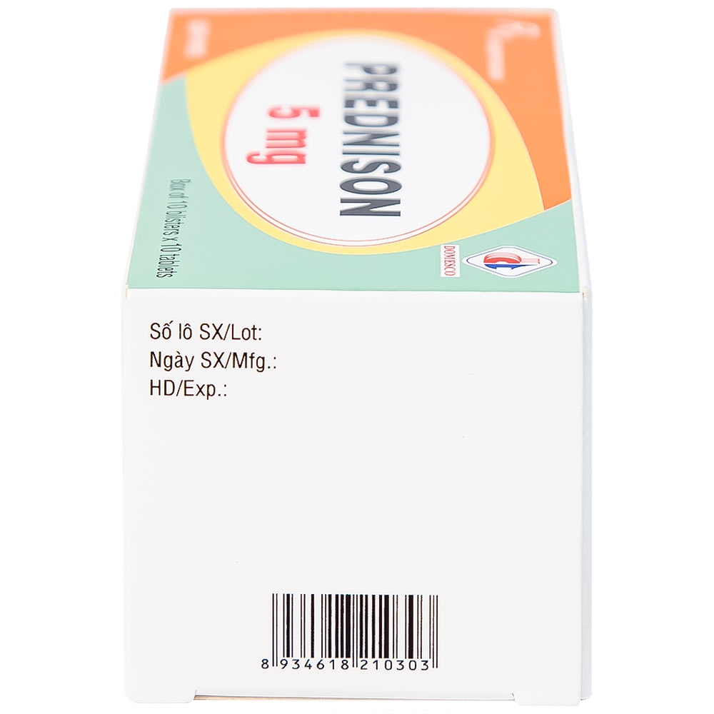 Hình ảnh Thuốc Prednison 5mg Domesco điều trị viêm khớp dạng thấp (10 vỉ x 10 viên)
