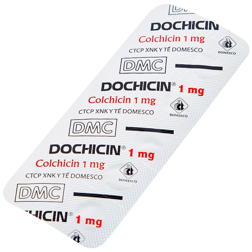 Hình ảnh Thuốc Dochicin 1mg Domesco điều trị bệnh gút cấp tính (20 viên)