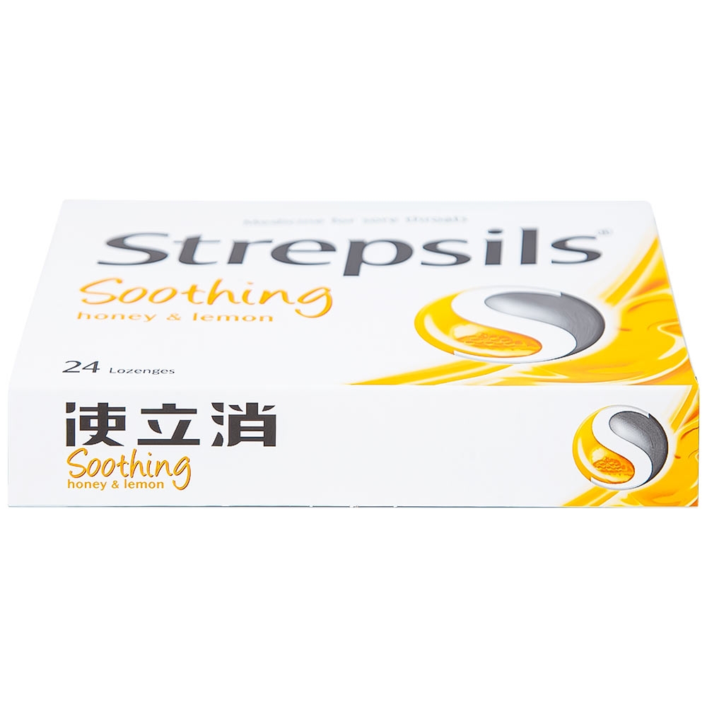 Hình ảnh Viên ngậm Strepsils Soothing mật ong & chanh giảm đau họng (2 vỉ x 12 viên)