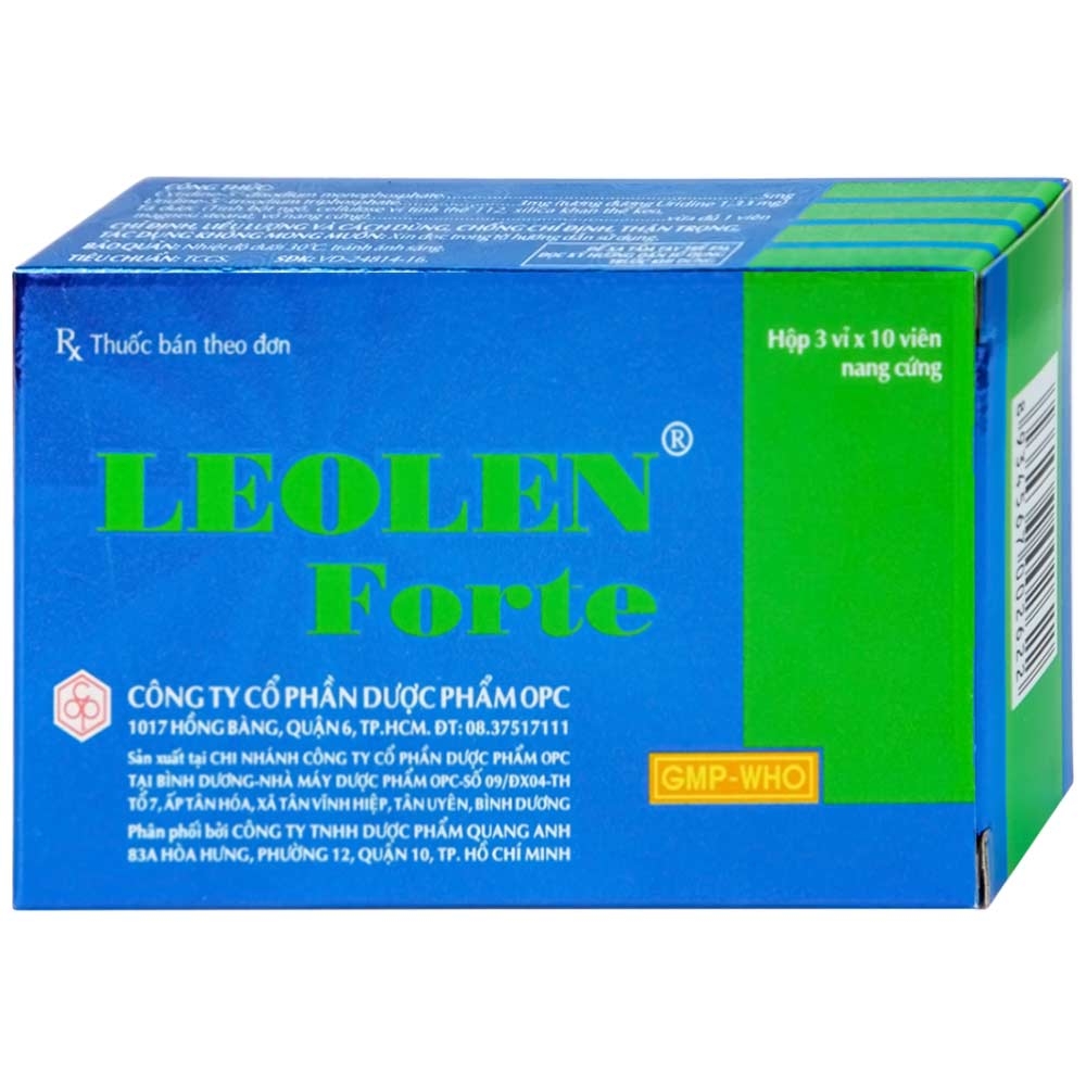 Hình ảnh Viên nang cứng Leolen Forte OPC điều trị đau dây thần kinh (3 vỉ x 10 viên)