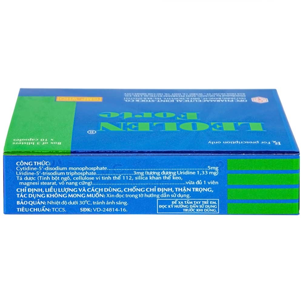 Hình ảnh Viên nang cứng Leolen Forte OPC điều trị đau dây thần kinh (3 vỉ x 10 viên)