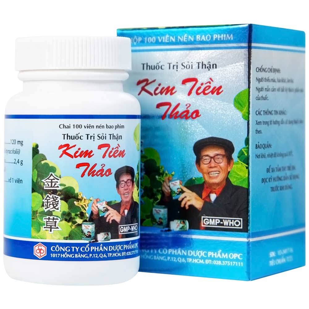 Hình ảnh Thuốc trị sỏi thận Kim Tiền Thảo OPC hỗ trợ điều trị sỏi đường tiết niệu, sỏi thận (100 viên)