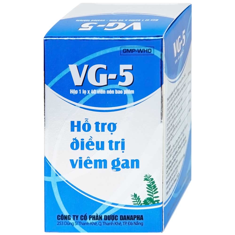 Hình ảnh Thuốc VG-5 Danapha điều trị hạ men gan, viêm gan (40 viên) 