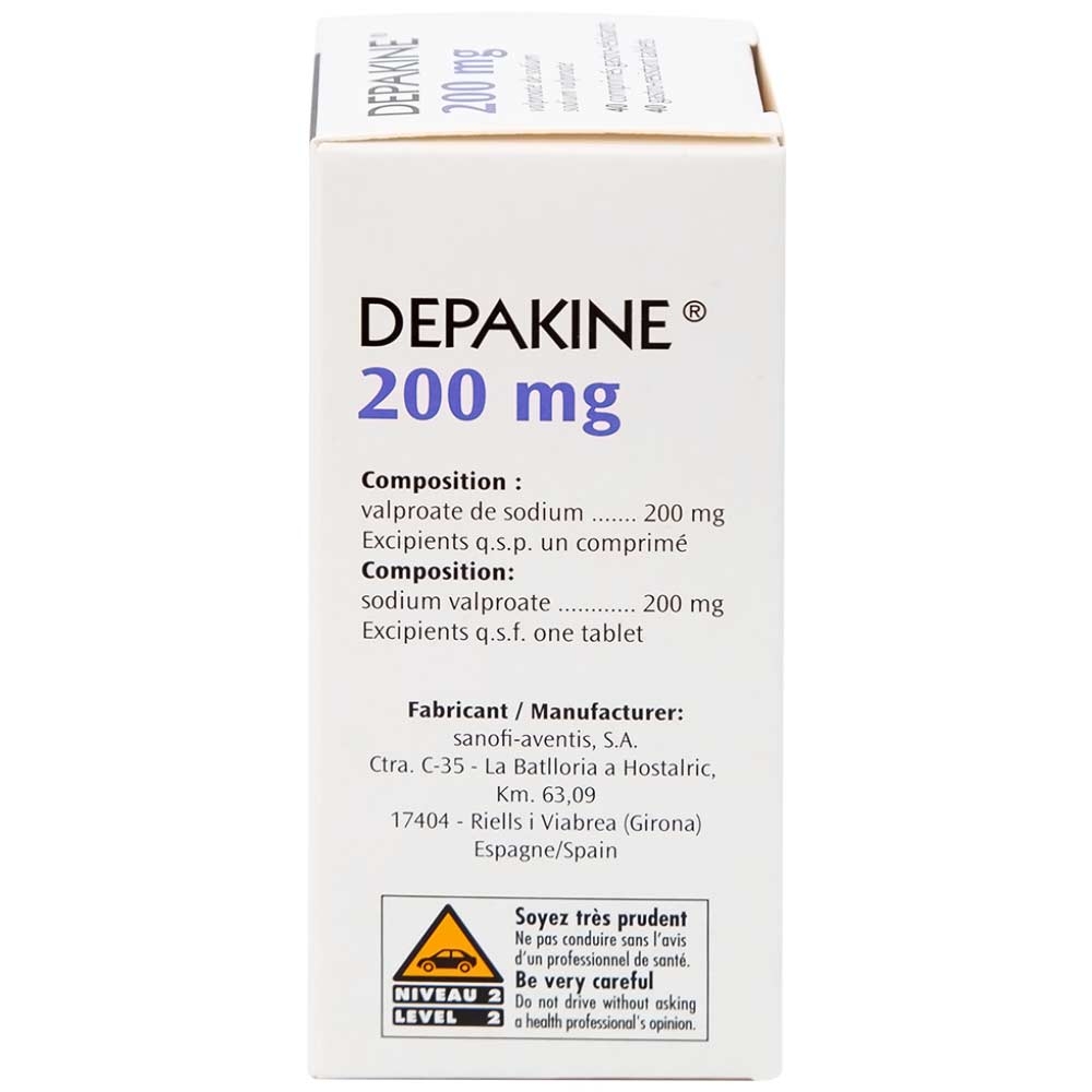 Hình ảnh Thuốc Depakine 200mg Sanofi điều trị động kinh (40 viên)