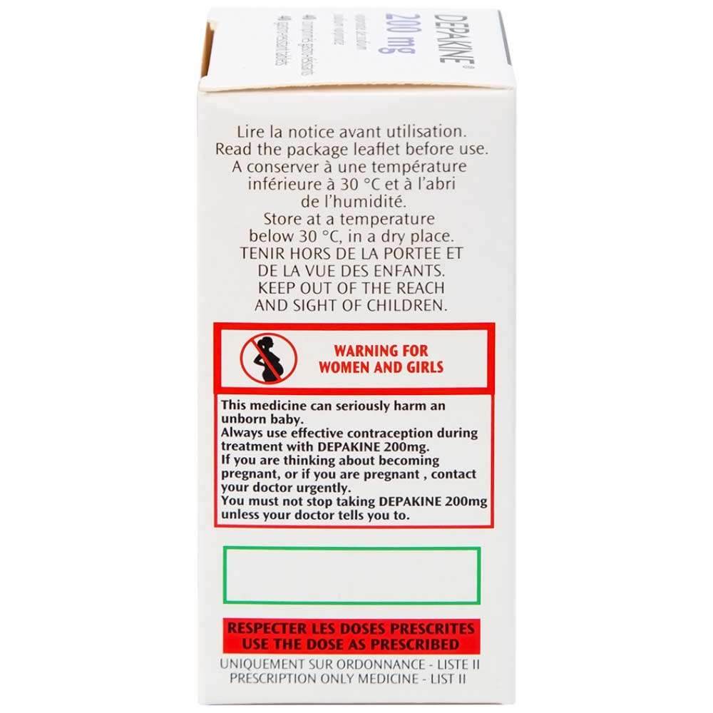 Hình ảnh Thuốc Depakine 200mg Sanofi điều trị động kinh (40 viên)