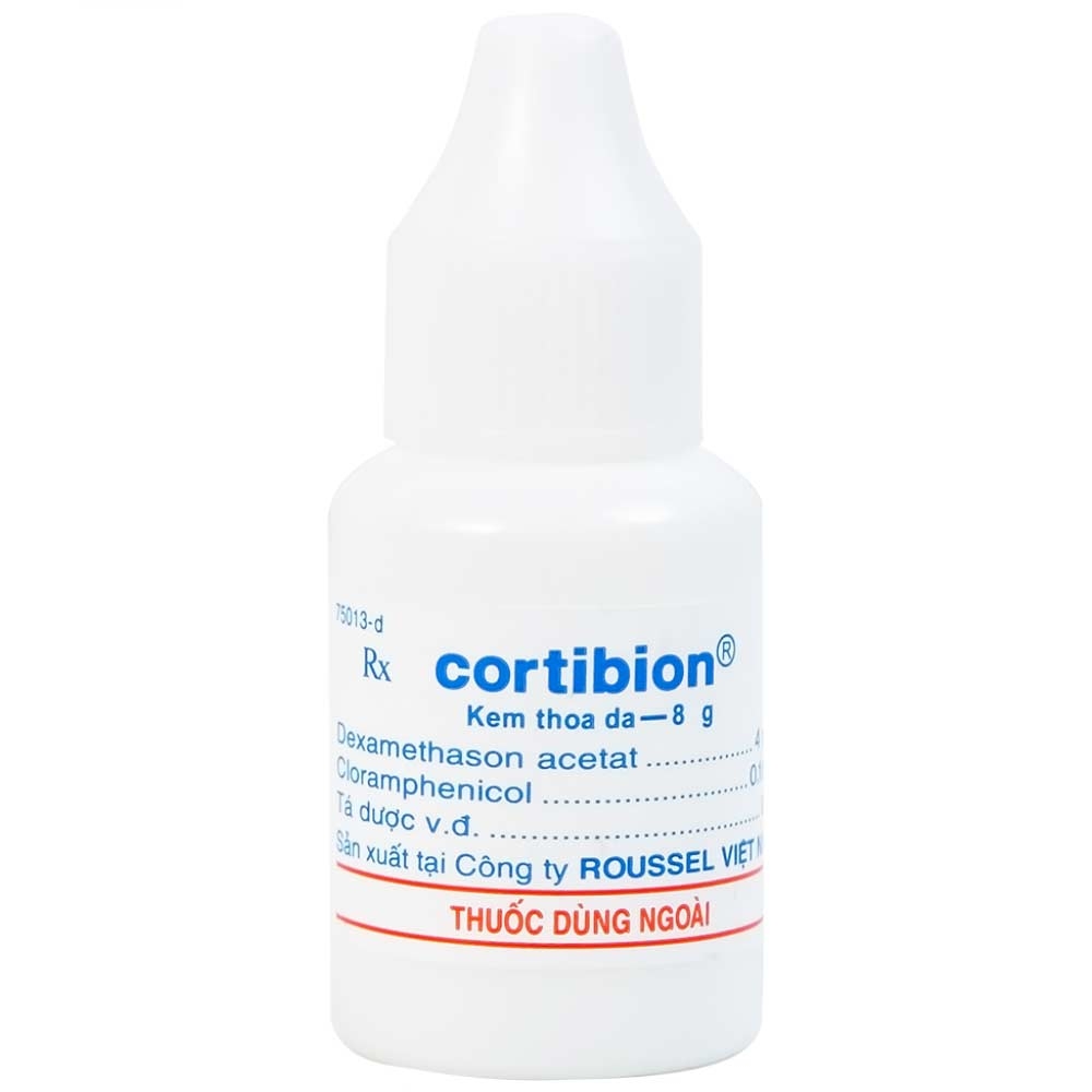 Hình ảnh Kem thoa da Cortibion Roussel điều trị chàm, vết côn trùng cắn, viêm da tiếp xúc, viêm da dị ứng (8g)