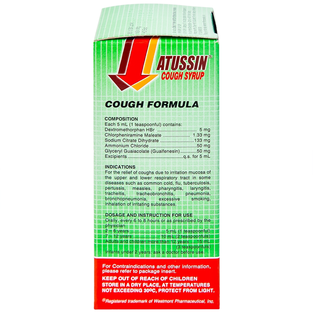 Hình ảnh Siro ho Atussin United hỗ trợ giảm các triệu chứng ho (60ml)