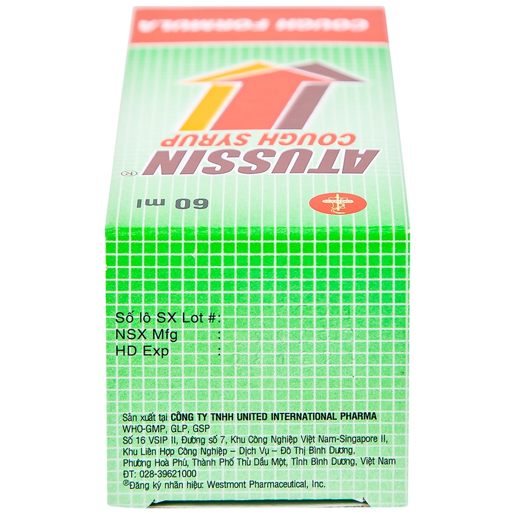 Hình ảnh Siro ho Atussin United hỗ trợ giảm các triệu chứng ho (60ml)