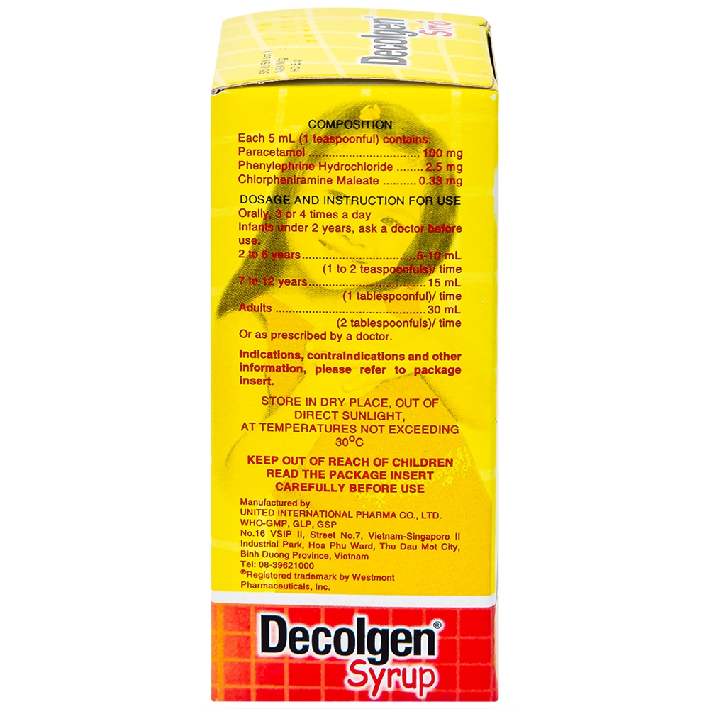 Hình ảnh Siro Decolgen Untied điều trị các triệu chứng cảm thông thường, viêm mũi dị ứng (60ml)