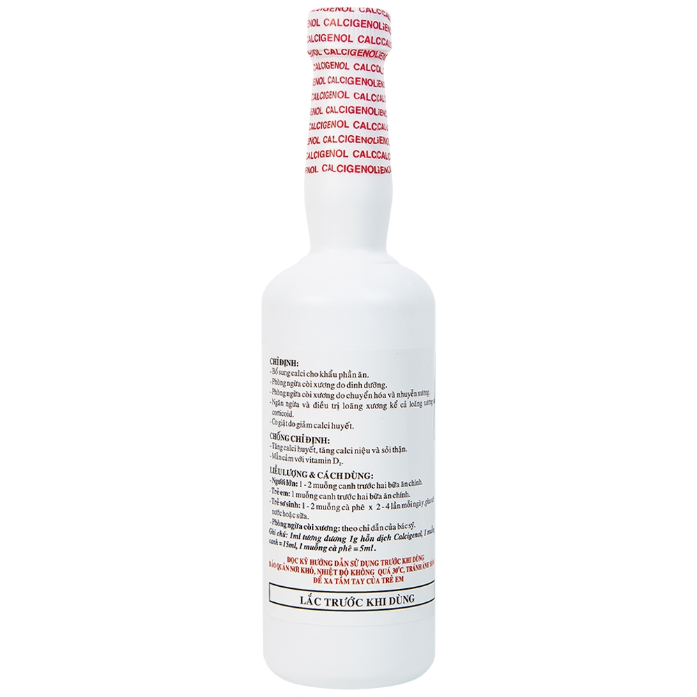 Hình ảnh Dung dịch Calcigenol Vidipha bổ sung calci cho khẩu phần ăn, phòng ngừa còi xương do dinh dưỡng (360g)