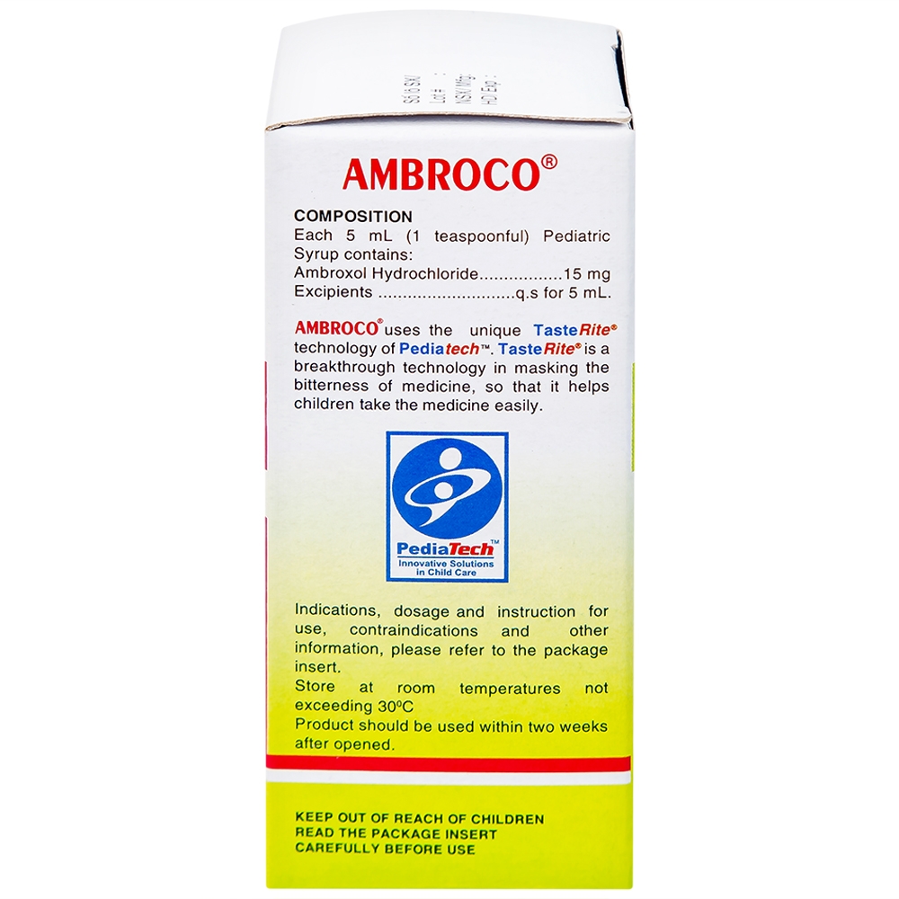 Hình ảnh Siro Ambroco United hỗ trợ tan đàm cho trẻ (60ml)