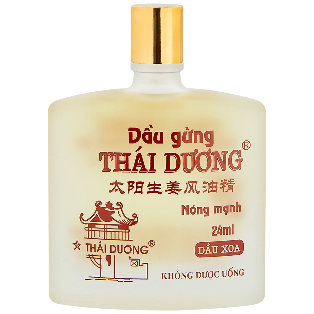 Hình ảnh Dầu gừng Thái Dương điều trị đau đầu, đau lưng, đau dây thần kinh vai gáy (24ml)