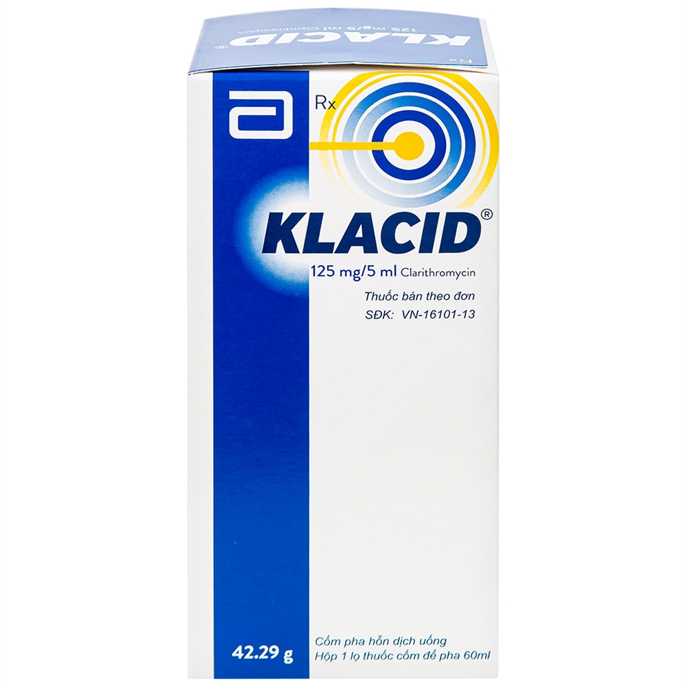 Hình ảnh Cốm pha hỗn dịch uống Klacid 125mg/5ml điều trị nhiễm khuẩn đường hô hấp (60ml)
