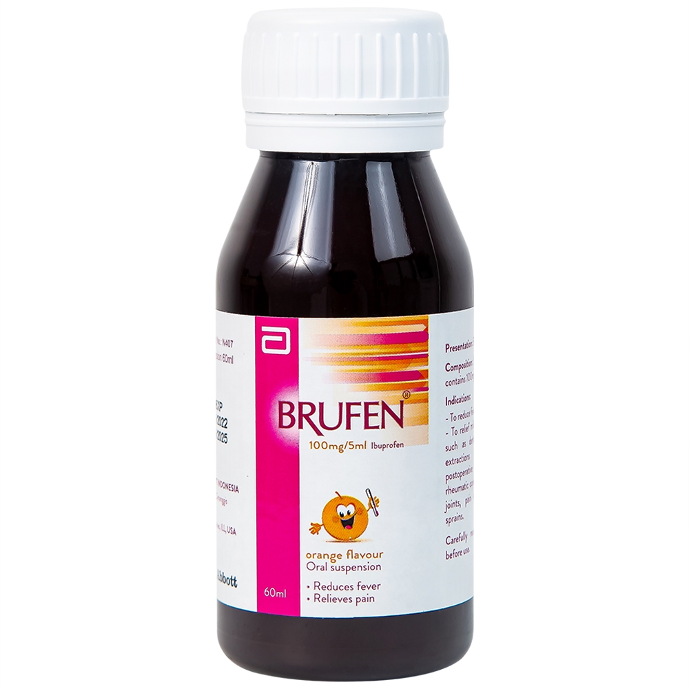 Hình ảnh Hỗn dịch uống Brufen Abbott giảm đau, hạ sốt ở trẻ em (60ml)