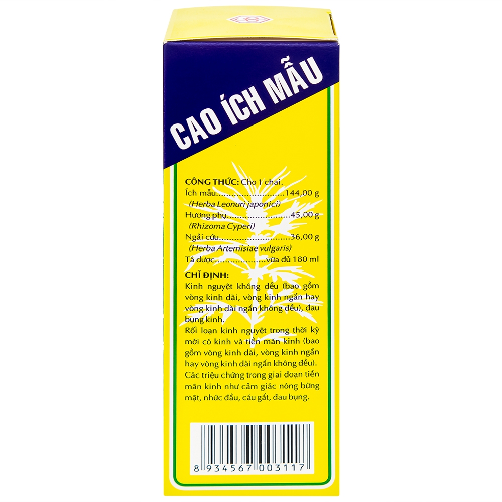 Hình ảnh Thuốc Cao Ích Mẫu OPC điều trị kinh nguyệt không đều (180ml)