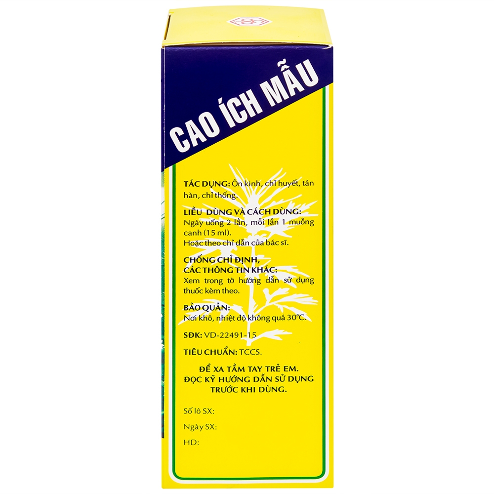 Hình ảnh Thuốc Cao Ích Mẫu OPC điều trị kinh nguyệt không đều (180ml)