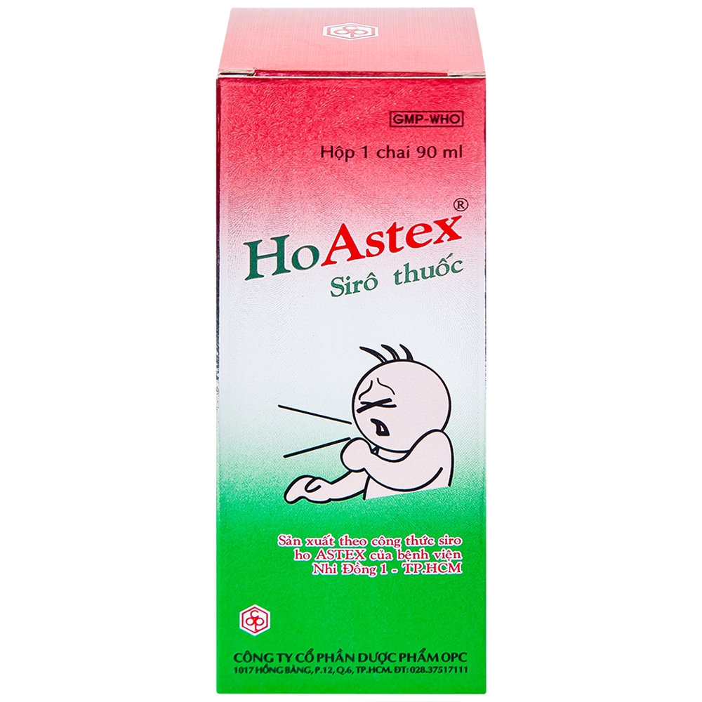 Hình ảnh Siro HoAstex OPC điều trị ho, giảm ho trong viêm họng, viêm phế quản (90ml)