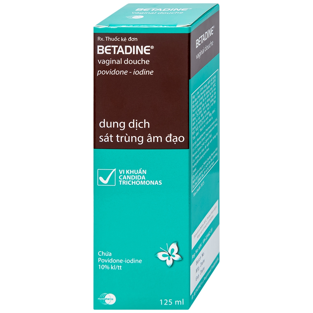 Hình ảnh Dung dịch sát trùng âm đạo Betadine điều trị nhiễm trùng âm đạo (125ml)