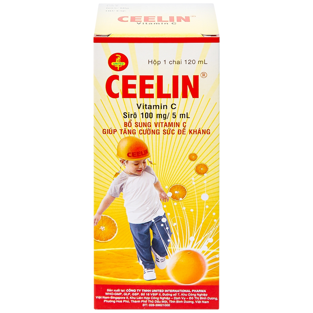 Hình ảnh Siro Ceelin United bổ sung vitamin C, tăng cường sức đề kháng (120ml)