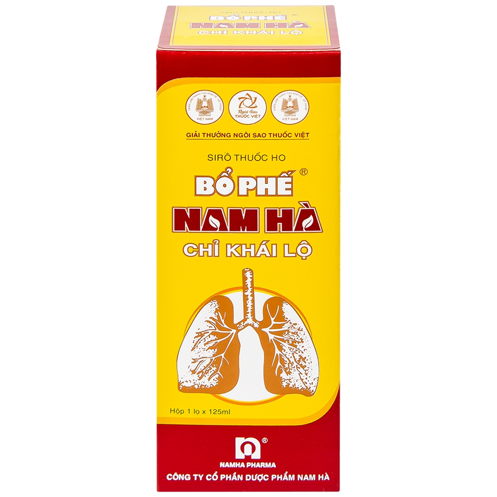 Hình ảnh Siro ho bổ phế Nam Hà Chỉ Khái Lộ điều trị ho cảm mạo, ho gió, ho khan (125ml)