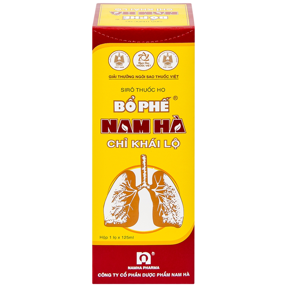 Hình ảnh Siro ho bổ phế Nam Hà Chỉ Khái Lộ điều trị ho cảm mạo, ho gió, ho khan (125ml)