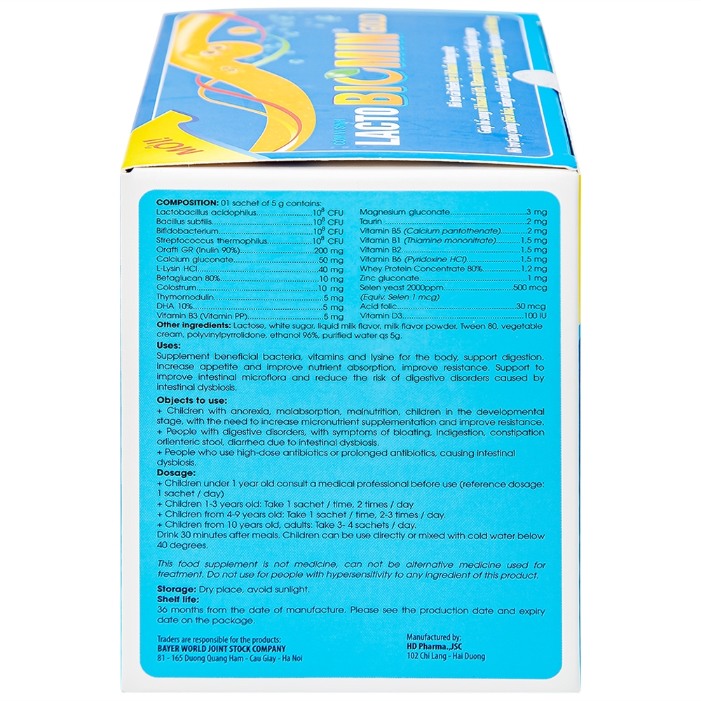 Hình ảnh Cốm Lacto Biomin Gold hỗ trợ cải thiện hệ vi khuẩn đường ruột (20 gói)