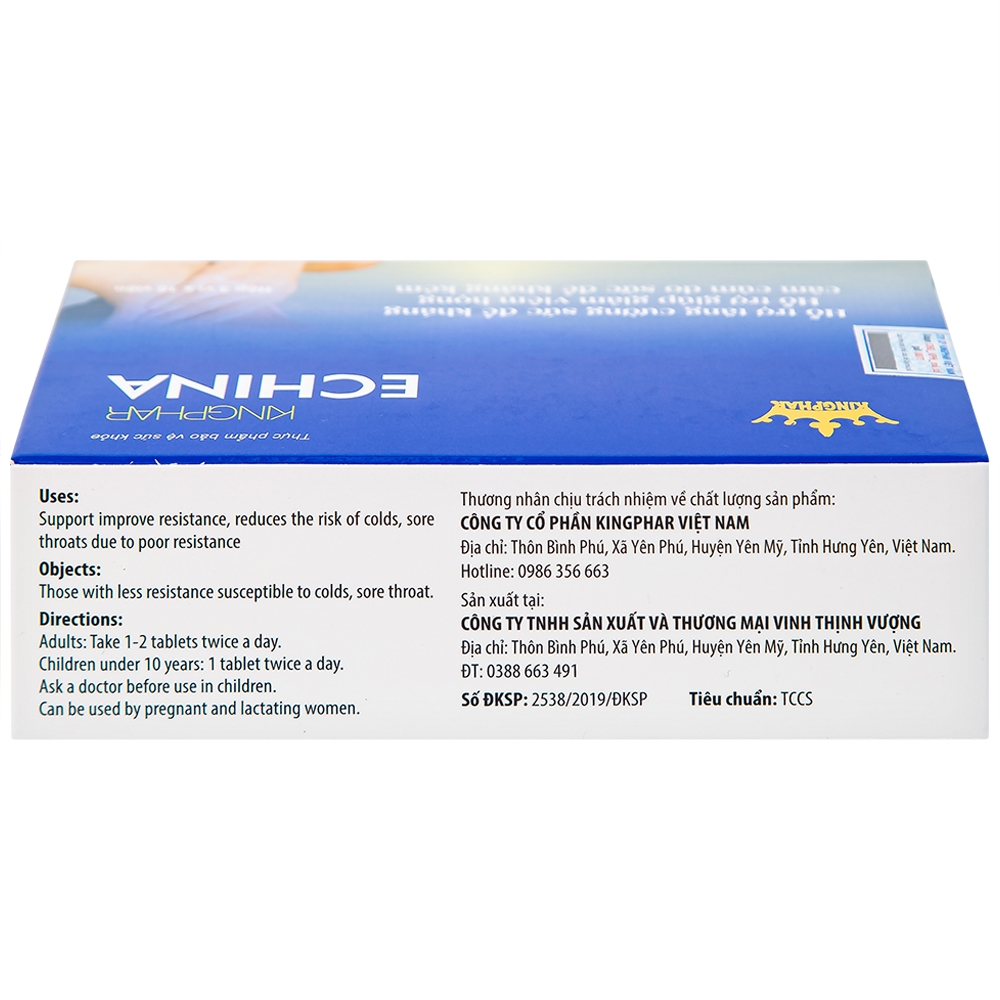 Hình ảnh Viên uống Echina Kingphar hỗ trợ tăng cường sức đề kháng (30 viên)