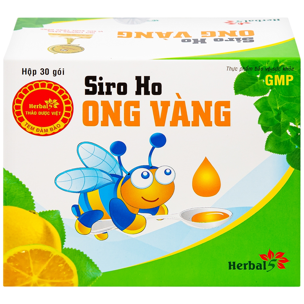 Hình ảnh Siro ho Ong Vàng Thảo Dược Việt hỗ trợ làm ấm và sạch họng, giảm ho (30 gói x 5ml)