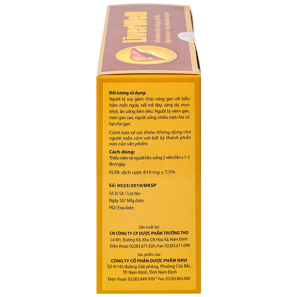 Hình ảnh Viên uống LiverWell Navi hỗ trợ thanh nhiệt, mát gan, giải độc (12 vỉ x 5 viên)