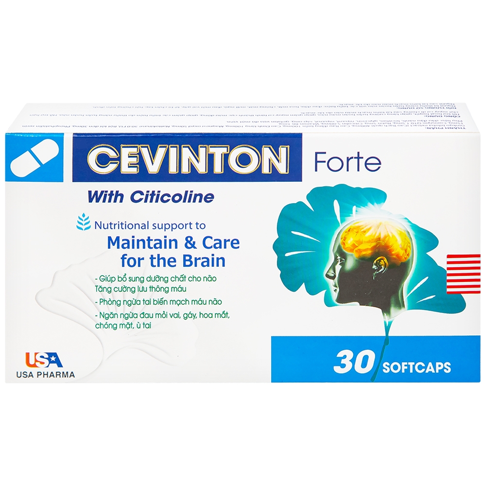 Hình ảnh Viên uống Cevinton Forte giúp bổ sung dưỡng chất cho não, tăng cường lưu thông máu (30 viên)