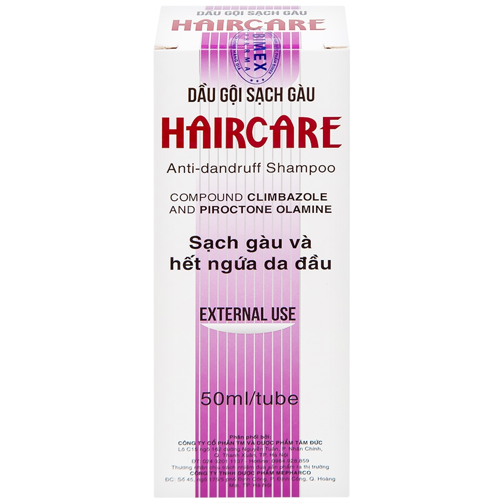 Hình ảnh Dầu gội sạch gàu Haircare Bimex giúp sạch gàu, hết ngứa da đầu (50g)