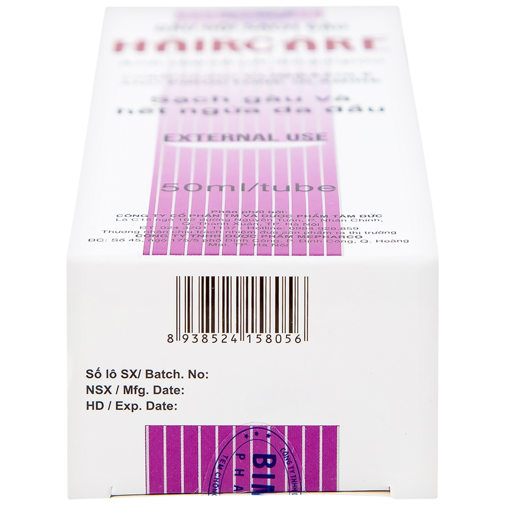 Hình ảnh Dầu gội sạch gàu Haircare Bimex giúp sạch gàu, hết ngứa da đầu (50g)